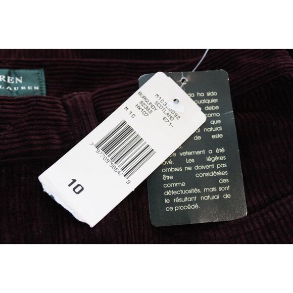 NWT Lauren Ralph Lauren Corduroy Pants Size 10 Preppy Dark Academia 90s Retro - Picture 12 of 12